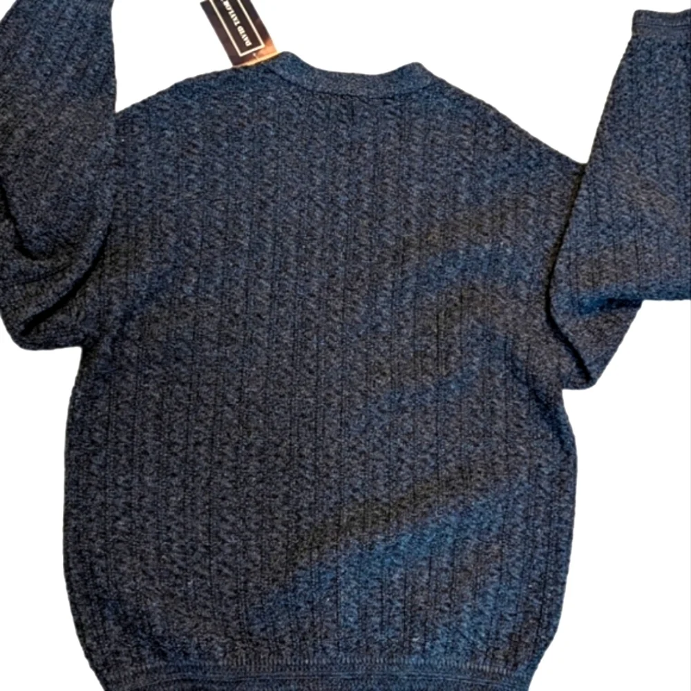 NWT...David Taylor Charcoal Gray Cable Knit Cardigan Sweater...Size Medium